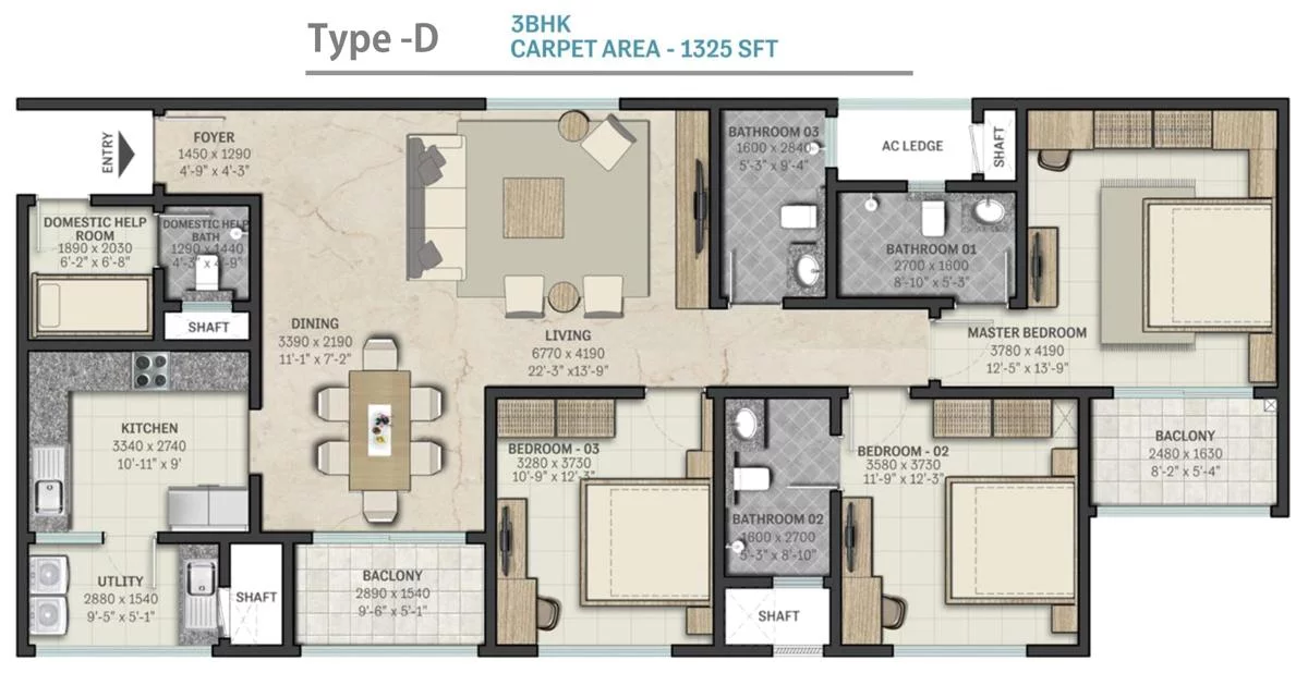 3-BHK-1325-Sobha-RajVilas-Indraprastha-2