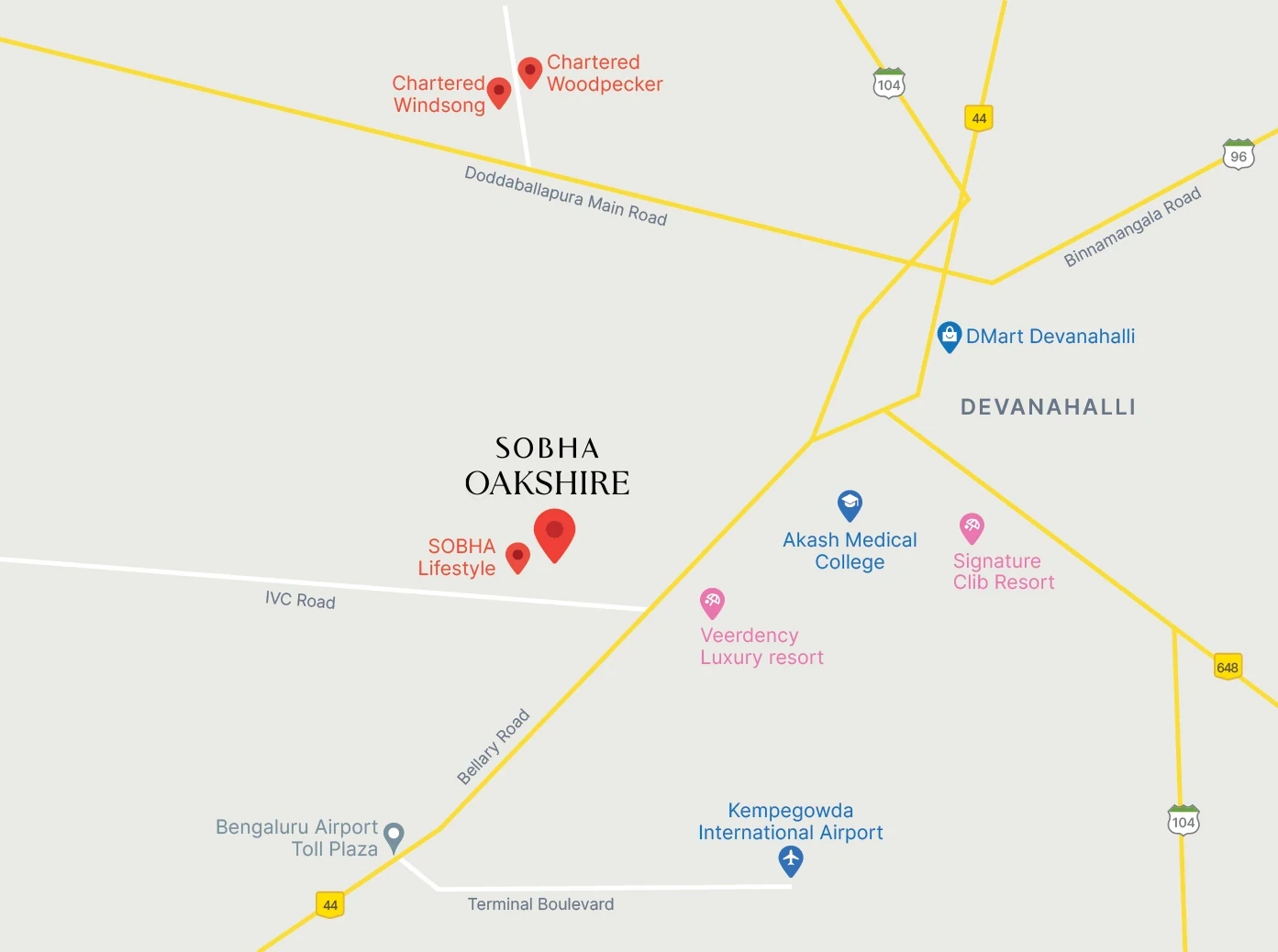 SOBHA-Oakshire-Location-Map