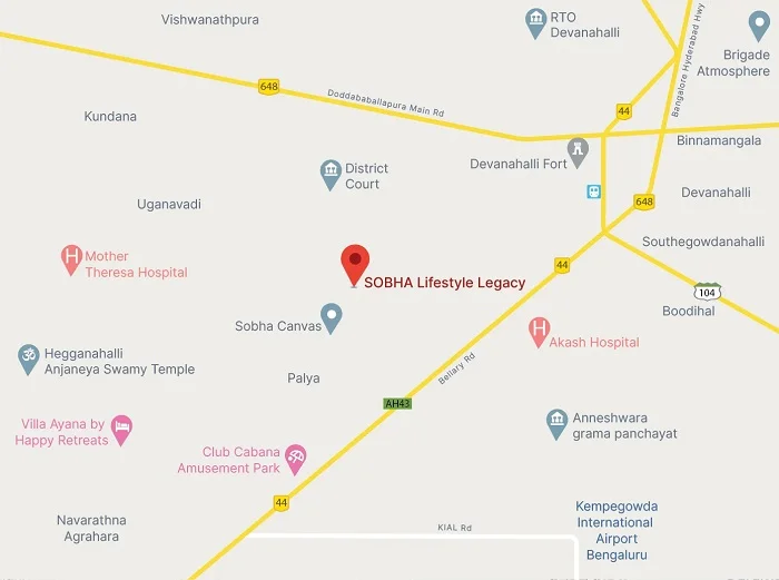 Sobha-Lifestyle-Legacy-google-Map-1