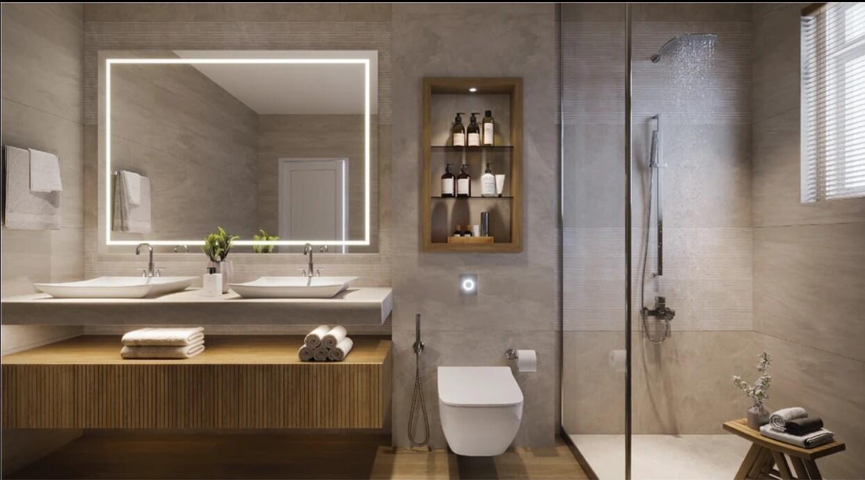 Modern luxury bathroom interior at SOBHA Aranya Gurgaon with premium fittings and elegant design