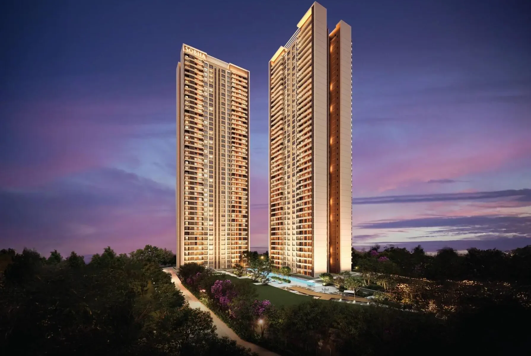 Sobha Crescent Gurgaon luxury residential towers at Sector 63A