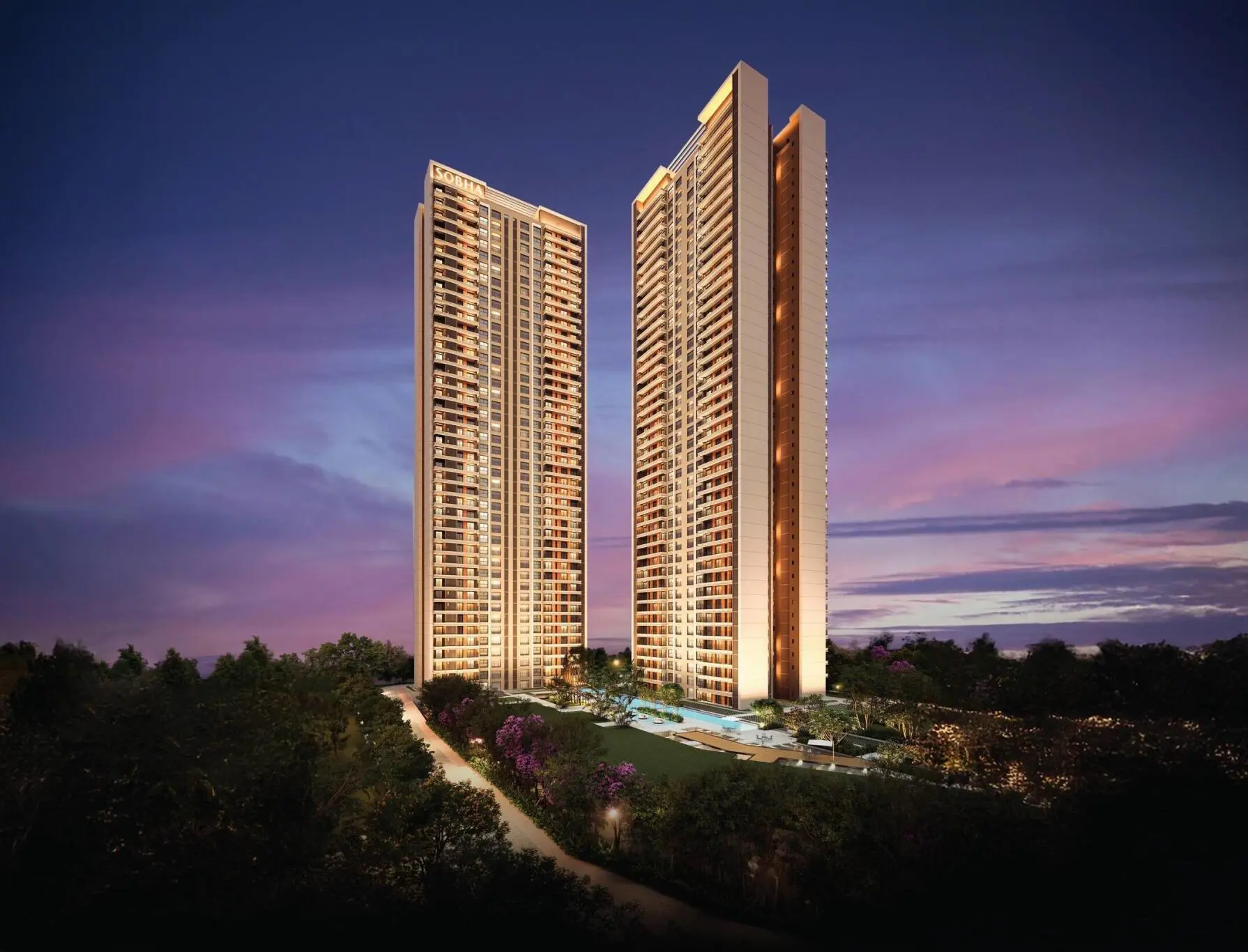 Sobha Crescent Gurgaon luxury residential towers at Sector 63A