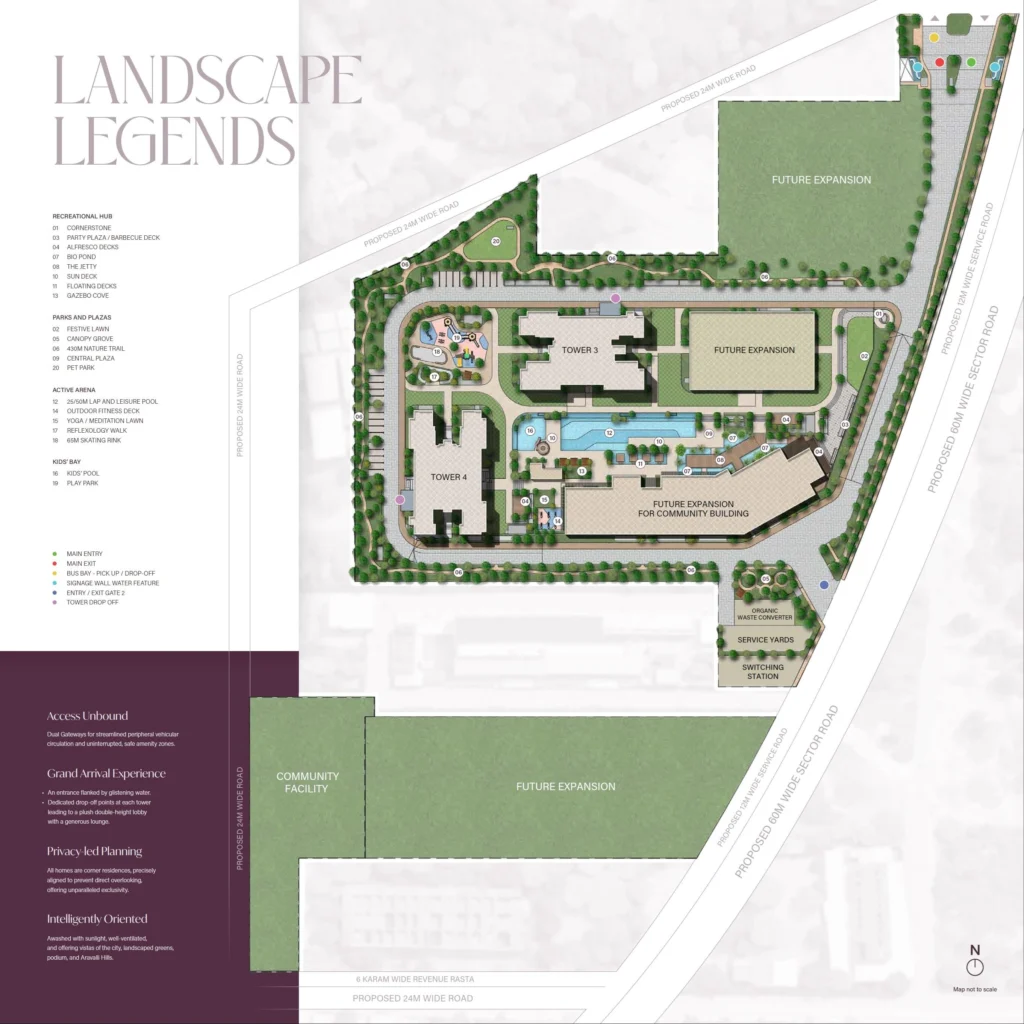 Sobha Crescent master plan at Sector 63A Gurgaon