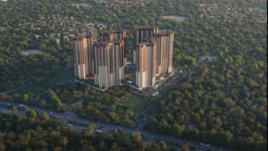 Aerial view of Sobha One World luxury township in Hoskote