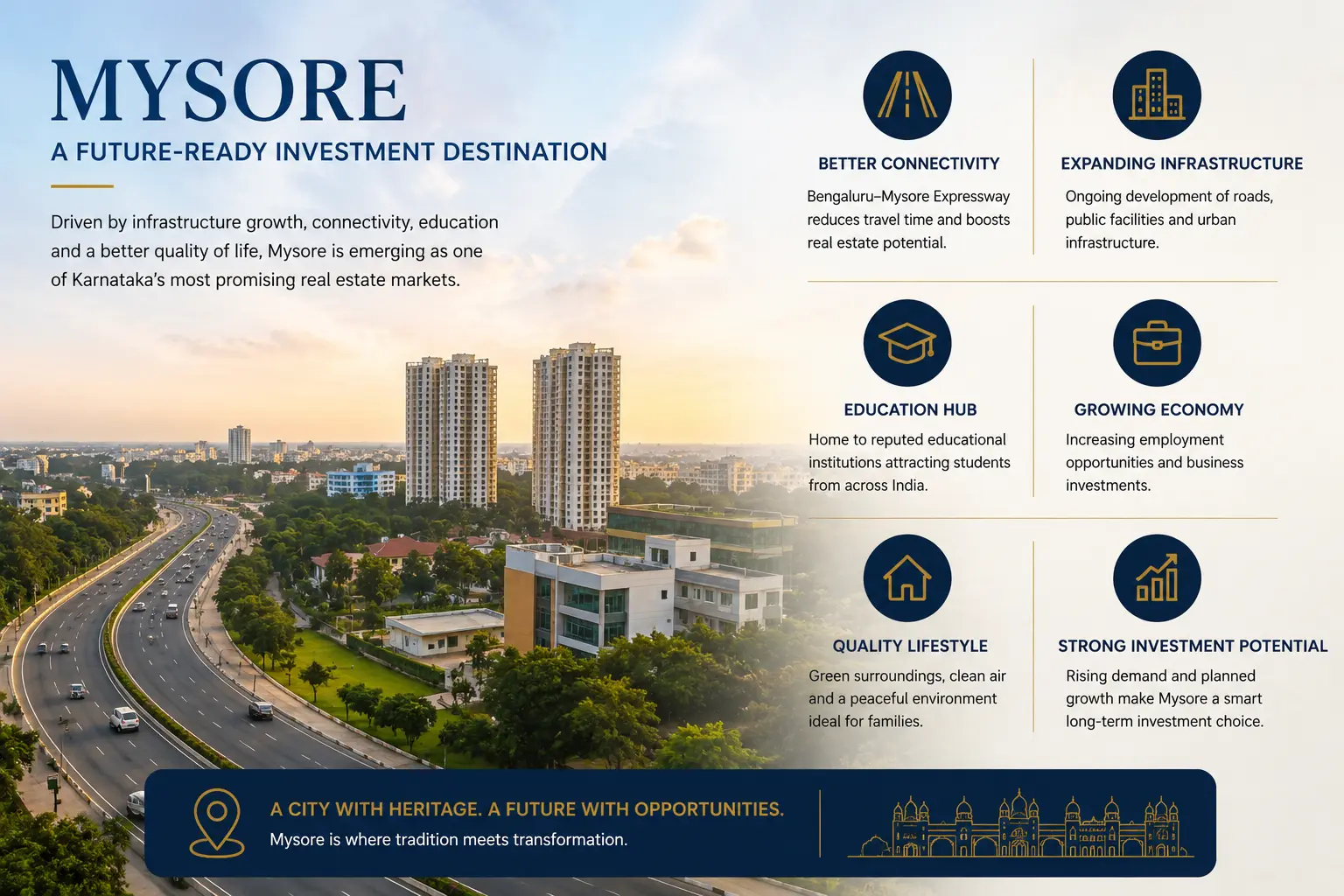 Mysore real estate growth driven by infrastructure development connectivity and investment opportunities