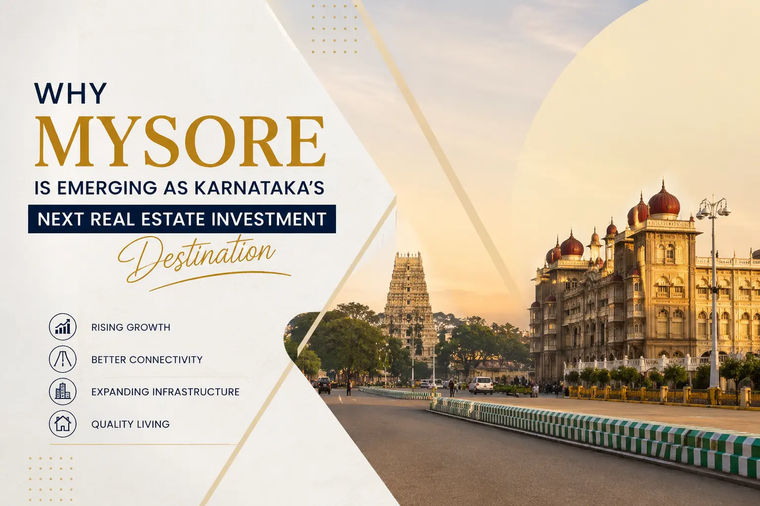 Mysore city showcasing growth and infrastructure as a leading real estate investment destination in Karnataka