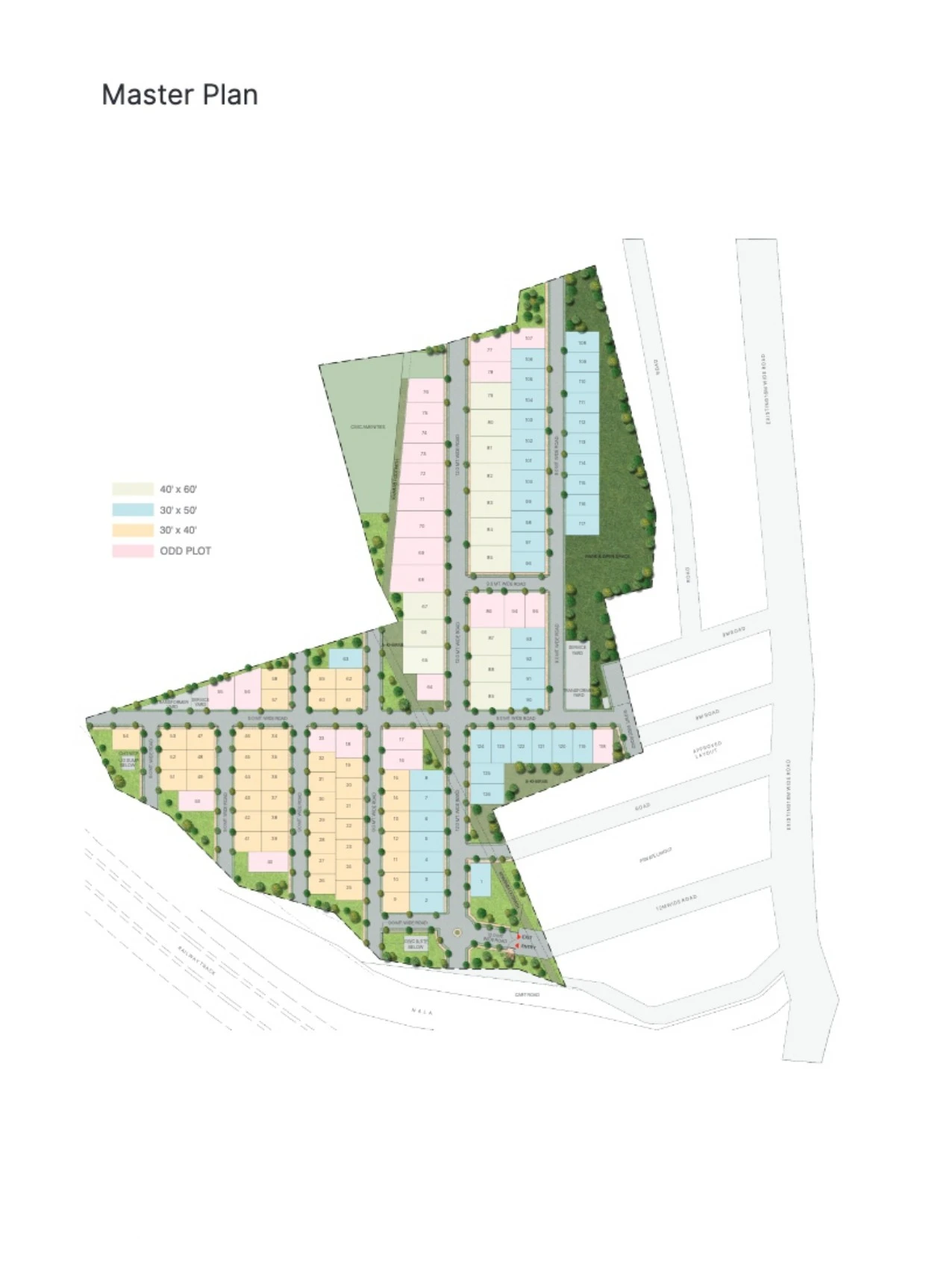 SOBHA Boulevard Master Plan – Residential Plot Layout in Shrirangapattna, Mandya