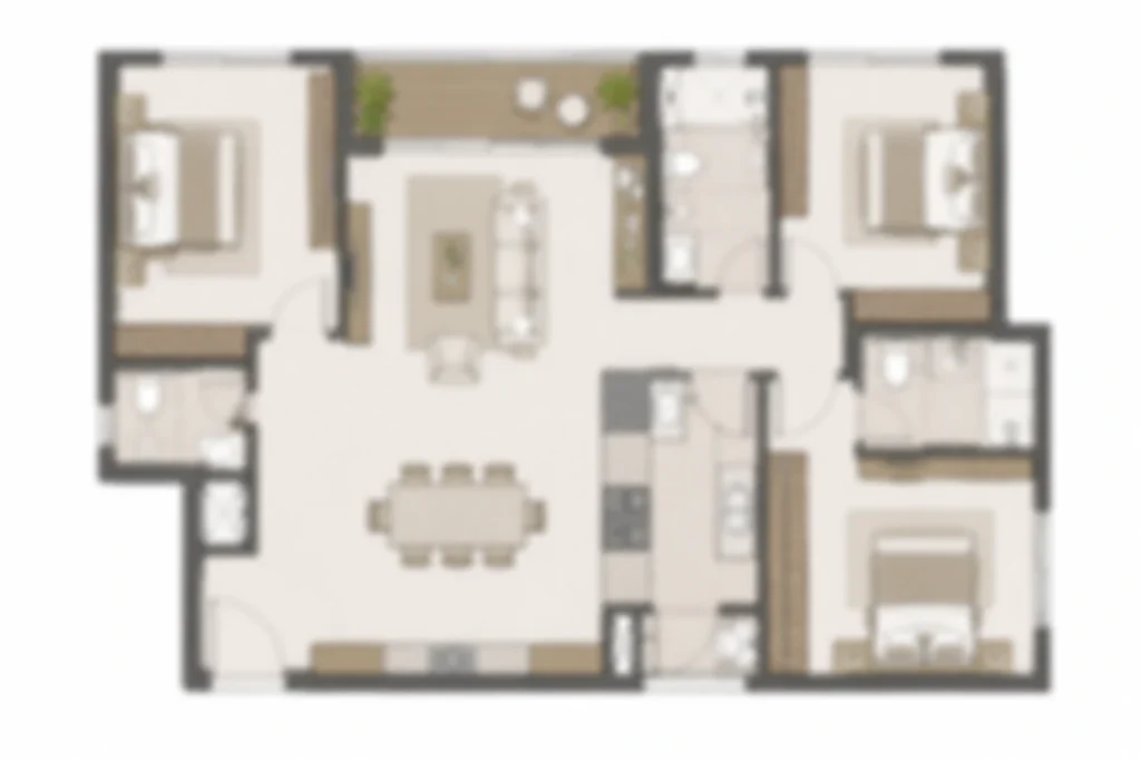 Sobha Windsor Phase 2 3 BHK floor plan - releasing soon, Whitefield Bangalore