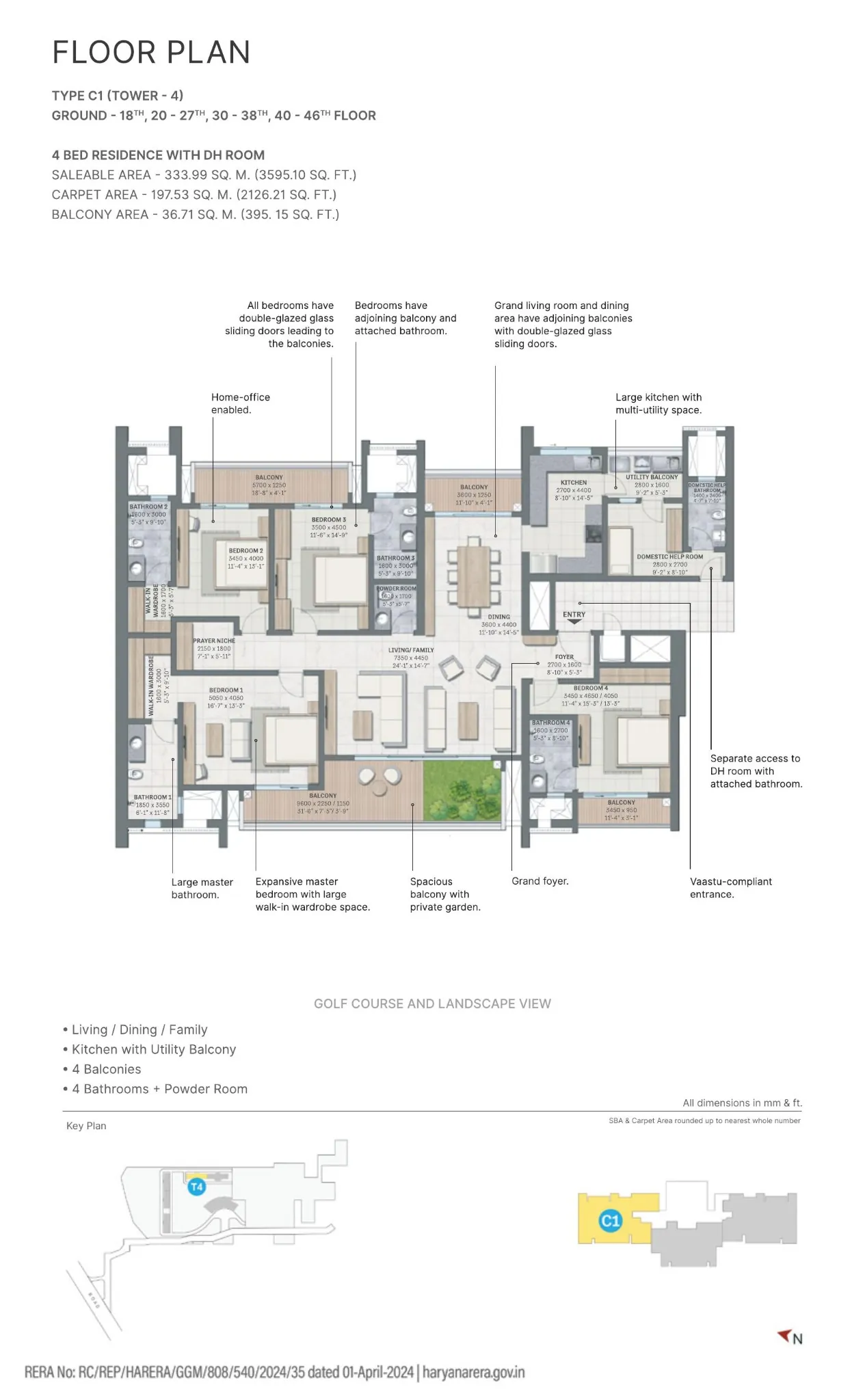sobha-aranya-C1-tower4-4bhk-3595sqft