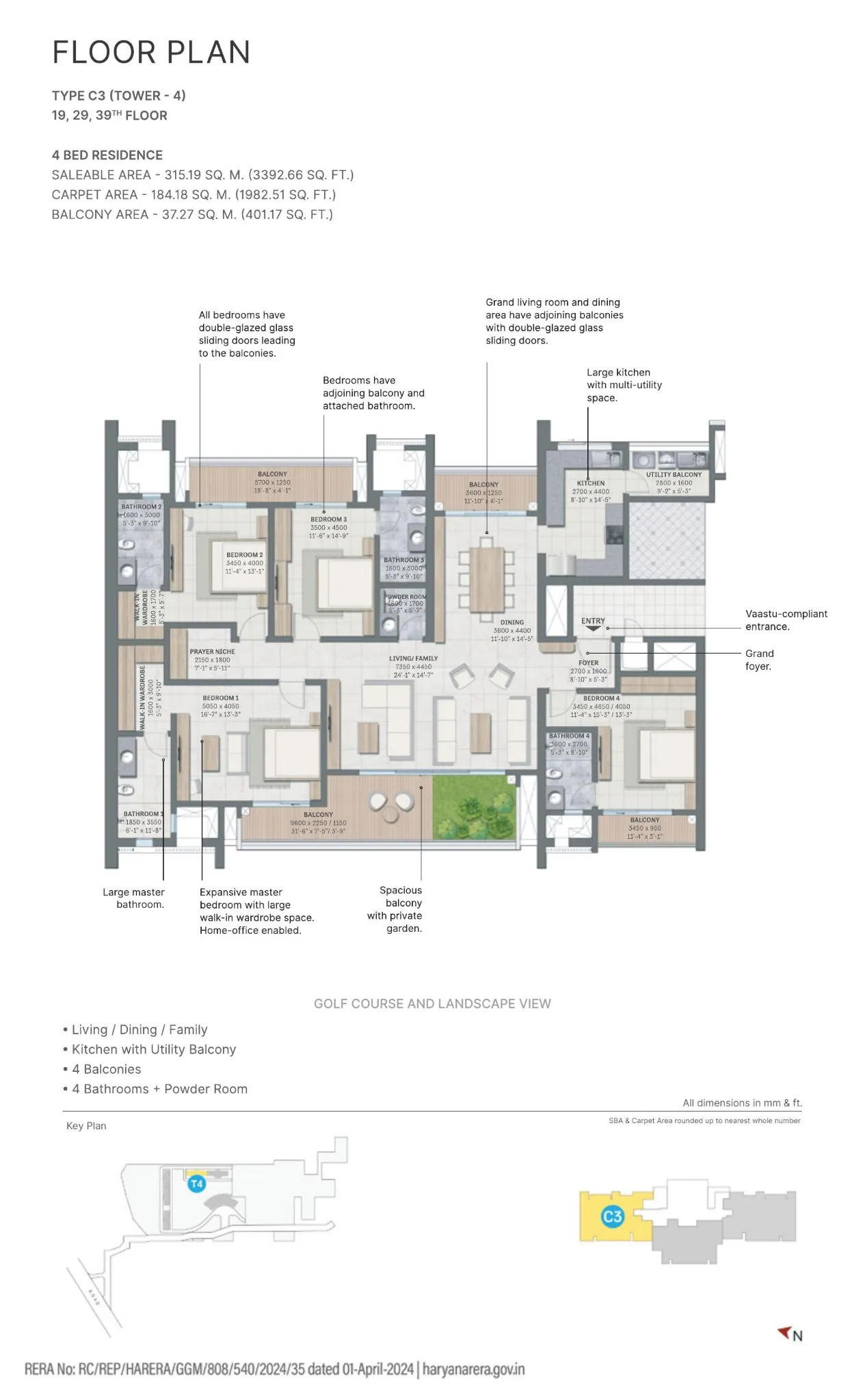 sobha-aranya-C3-tower4-4bhk-3393sqft