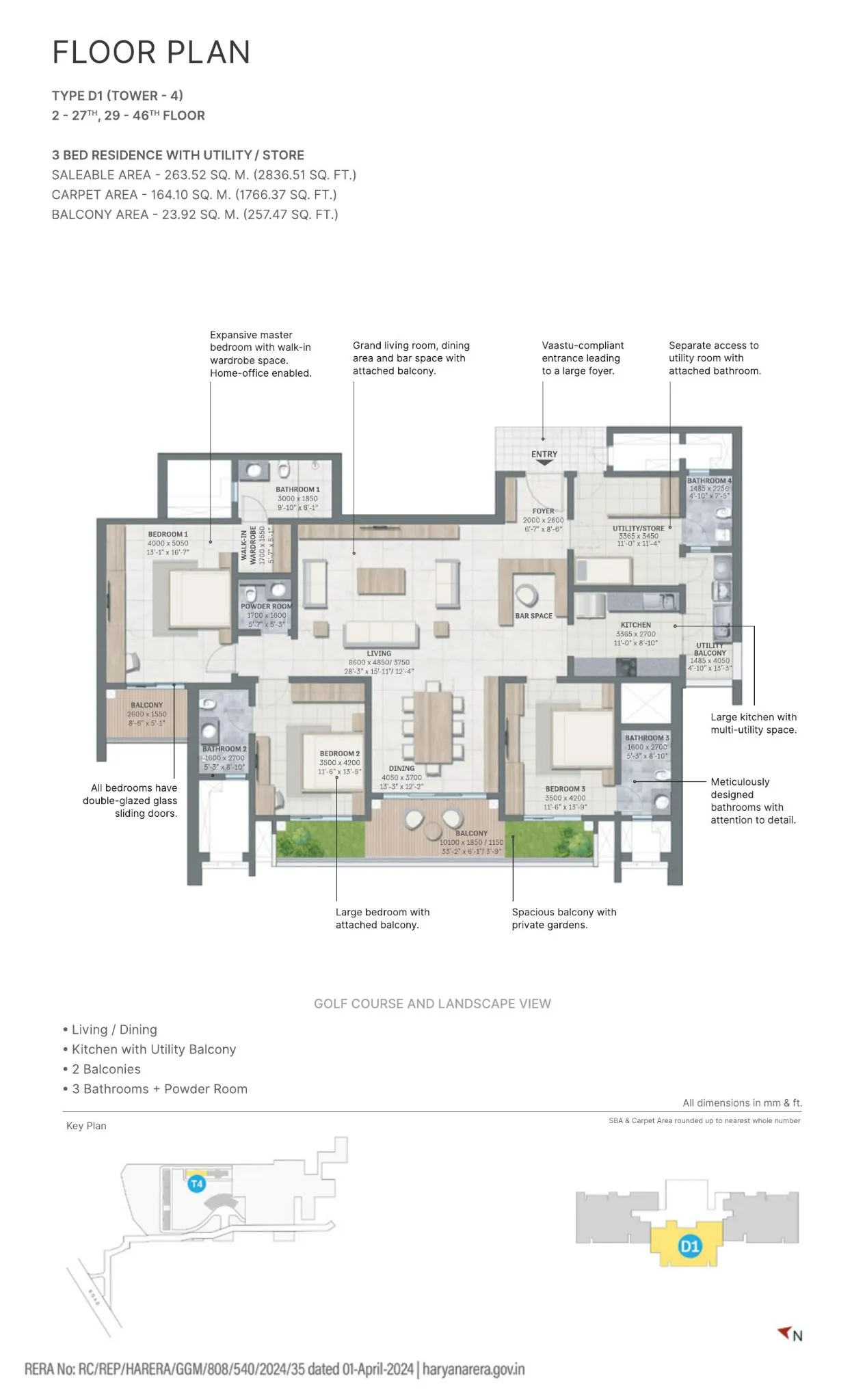 sobha-aranya-D1-tower4-3bhk-2837sqft