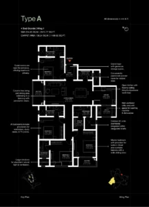 Sobha One World 4 BHK apartment floor plan Type A